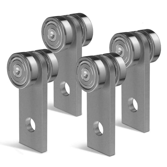 4 pack of metal 2 Wheel Unistrut Trolley Roller Assembly for 1-5/8 inch and taller strut channels, silent smooth design
