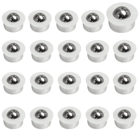 20 Pcs Mini Ball Transfer Bearings 1/3 Inch Nylon Cup with Stainless Steel Ball for Tables Conveyors Furniture and Wheelchairs with Smooth 360 Degree Motion