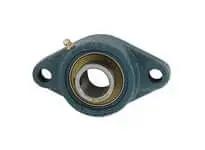 UCFL211-32C4HR5 high temperature 2-bolt flange sealed ball bearing unit, 400°F cast iron housing, 2 in ID, front view