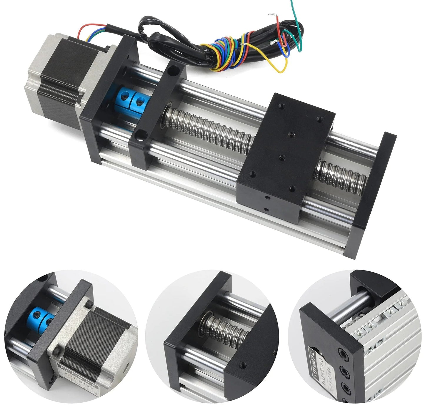 200mm CNC Linear Stage Actuator With Double Optical Axis And 1605 Ball Screw Dual Rails Including Nema23 Stepper Motor For Precise DIY CNC Router Machines Ideal For Milling Engraving Prototyping And Laser Projects