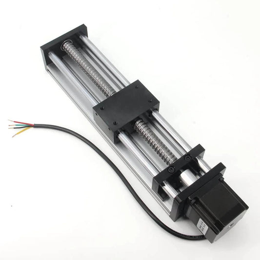 1PCS 200mm Length Effective Travel Dual Optical Axis Guide Ballscrew SFU1605 with NEMA23 Stepper Motor for DIY CNC Router Parts