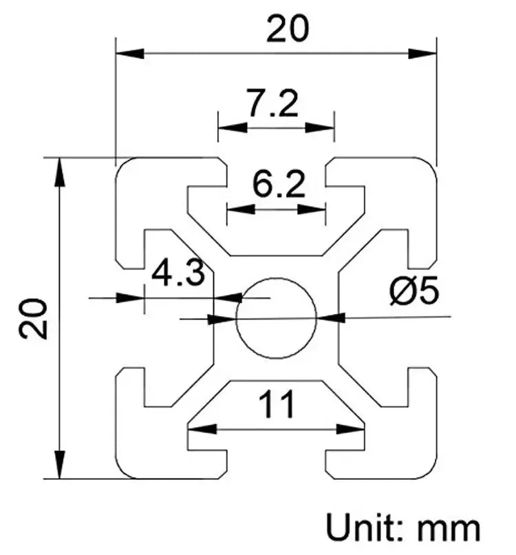 2020 3-Way Corner Connector Aluminum Extrusion Profile
