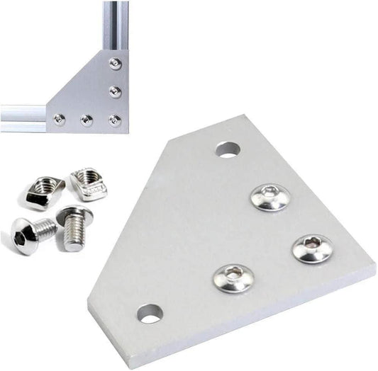 2020 Aluminum Corner Connector 90 Degree T-shape, 60 x 60 x 4mm, L type, V groove, extrusion Profile