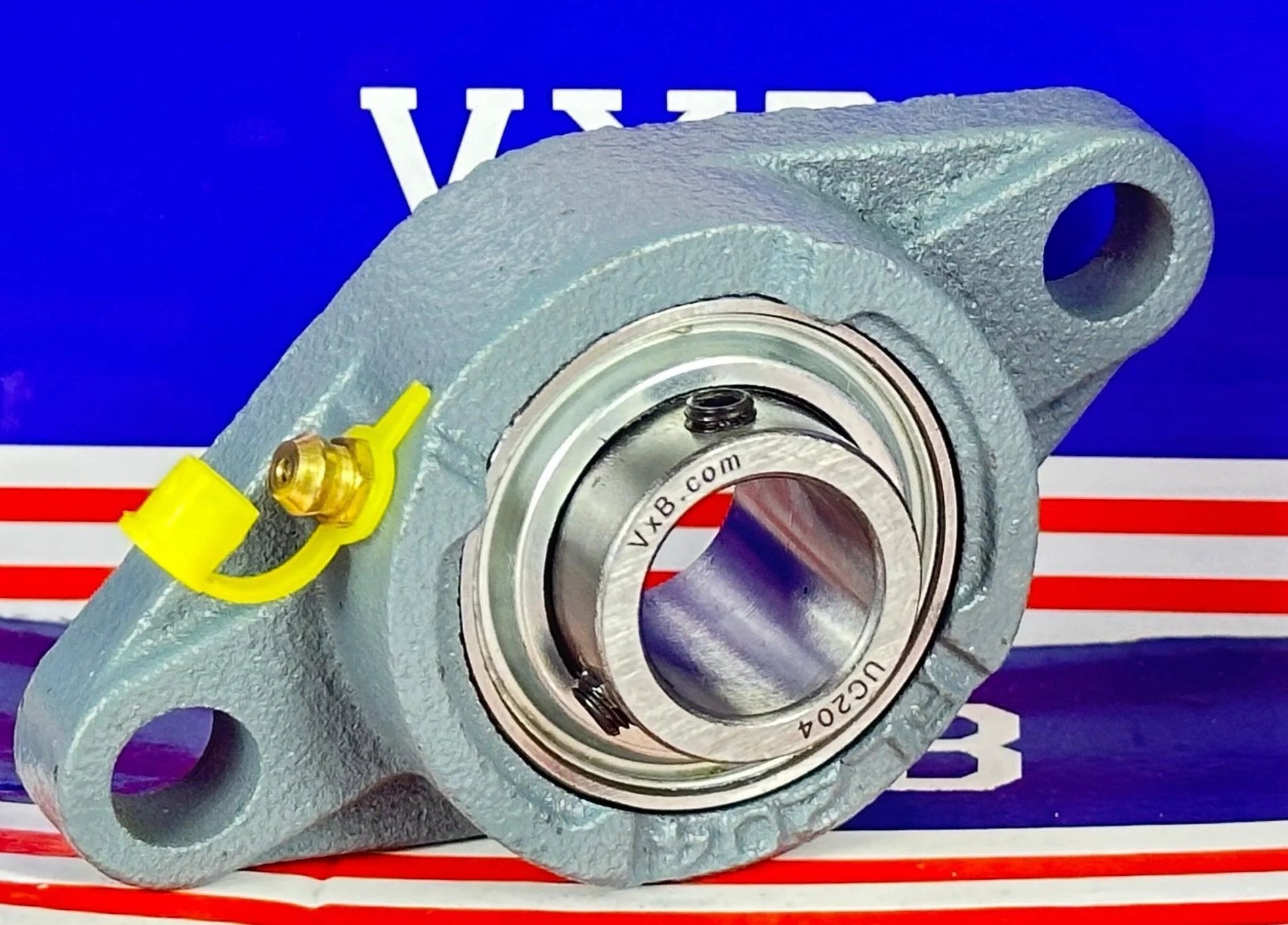 20mm Bearing UCFL204 + 2-Bolt Flanged Cast Housing Mounted Bearing