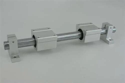 20mm Linear Shaft 60 Long w/2 Slide Units & 2 Shaft Supporter