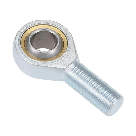 20mm Rod End Bearing M20x1.5mm Rod Ends Ball Joint Male Right Hand Thread, silver steel body with bronze race.