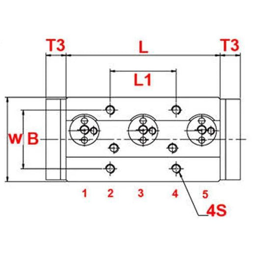 20mm=0.787" Three roller Bearing Linear slide block without Linear guide