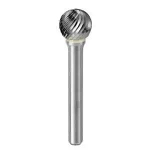 Half Inch SD-5 Ball End Bur Single Cut Solid Carbide Rotary Bur for precision stock removal