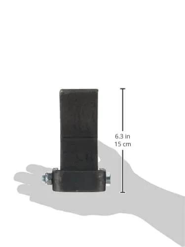 Long Leaf Formed Steel Hinge Strap With Grease Fittings 0.31 Inch Thick in hand showing size and durable silver finish.