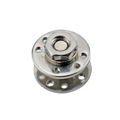 Top view of Weldable Barrel Door Hinges With Adjustable Torque And Free Stopping Damping LPXDS Circular Disk Pivot Heavy Duty Bearing
