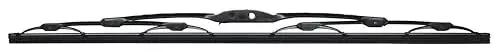 WeatherBeater 22 Inch Wiper Blades Pack of 2 With OEM Quality Durability, front view of black blade with steel frame and rubber edge.