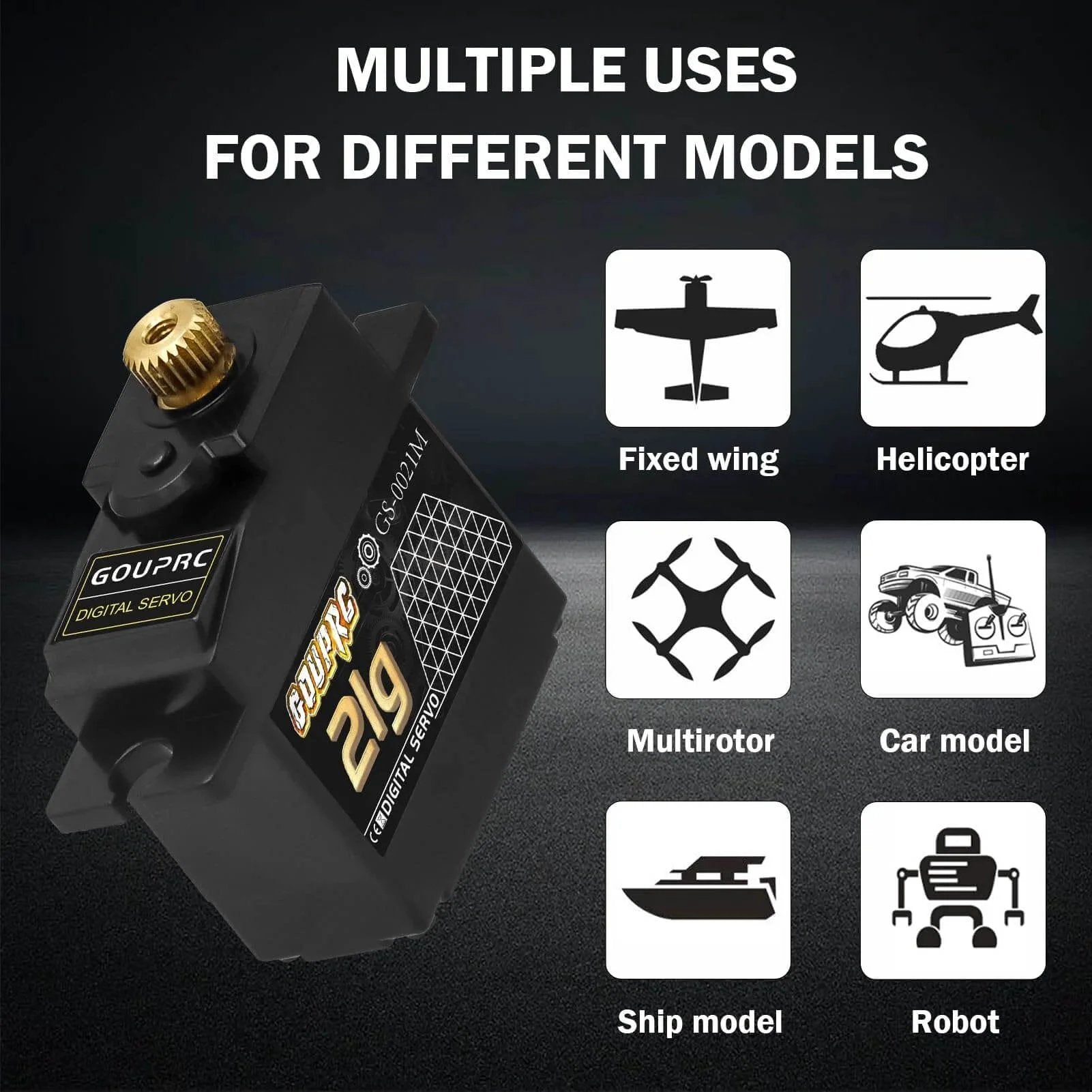 21G Micro Mini Digital Servo of Metal Gears with 25T Servo Horn for 1/14 1/16 RC Crawler Car Upgrade Servo Parts Model Boat Airplane Robot