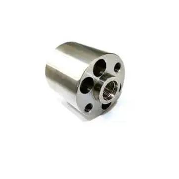 Intensifier Support For SL VI 50 HP Water Jet Cutting Machine Hydraulic Pump with silver finish, front view