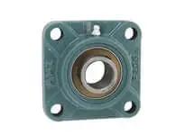 High temp 4-bolt flange pillow block UCF205-16C4HR5, single unit, 400°C (752°F) rated sealed ball bearing, front view