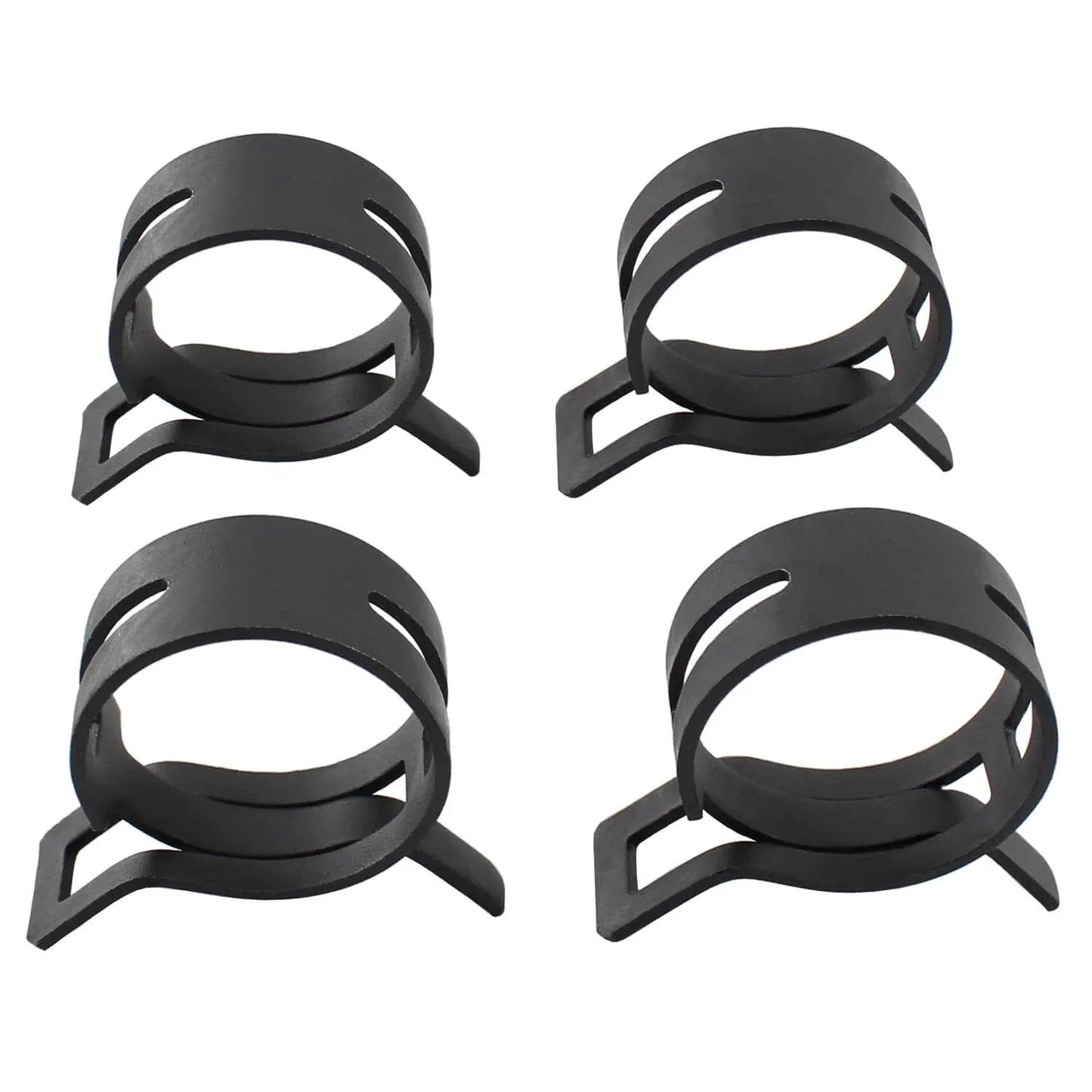 16 Pcs 22mm Spring Band Type Hose Clamps For Air Water Fuel Vacuum Lines Fit 23 To 24.5mm OD Hose 12mm Wide Smooth Interior 65MN Steel Durable Clamp Set For Automotive Marine Industrial Use