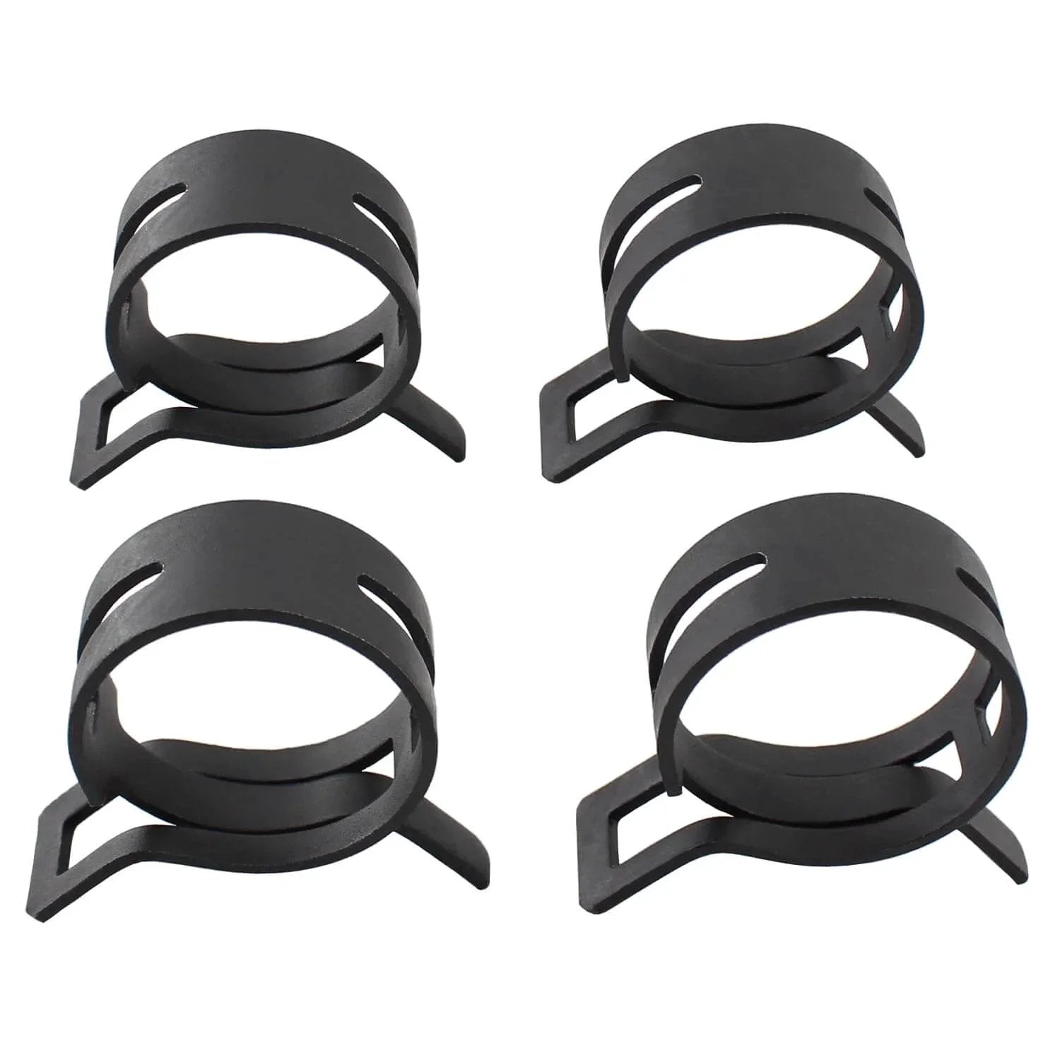16 Pcs 22mm Spring Band Type Hose Clamps For Air Water Fuel Vacuum Lines Fit 23 To 24.5mm OD Hose 12mm Wide Smooth Interior 65MN Steel Durable Clamp Set For Automotive Marine Industrial Use