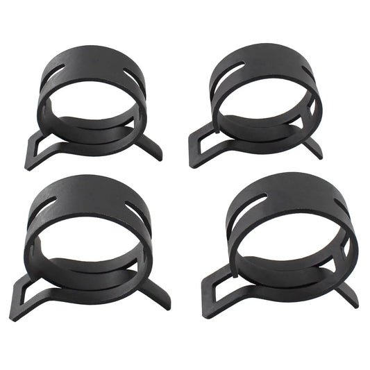 16 Pcs 22mm Spring Band Type Hose Clamps For Air Water Fuel Vacuum Lines Fit 23 To 24.5mm OD Hose 12mm Wide Smooth Interior 65MN Steel Durable Clamp Set For Automotive Marine Industrial Use