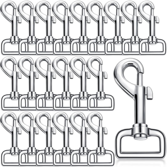 24 Pack Swivel Snap Hooks For Dog Leashes Heavy Duty 2.76 Inch Flag Clasp Clip Hooks Single Ended Multipurpose Bolt Snap For Keychains Camera Straps And Pet Leashes