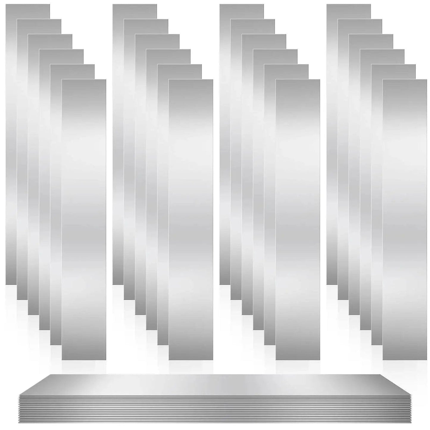 Sturdy 24 Piece 304 Stainless Steel Shim Stock Kit With 1 By 6 Inch Strips Eight Thickness Sizes Gap Filler For Home Improvement Kitchen Trim