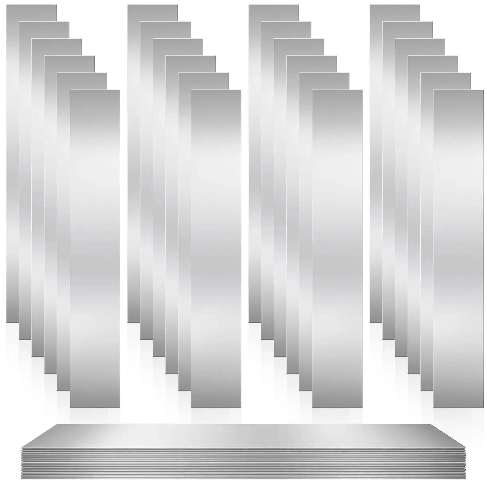 Sturdy 24 Piece 304 Stainless Steel Shim Stock Kit With 1 By 6 Inch Strips Eight Thickness Sizes Gap Filler For Home Improvement Kitchen Trim