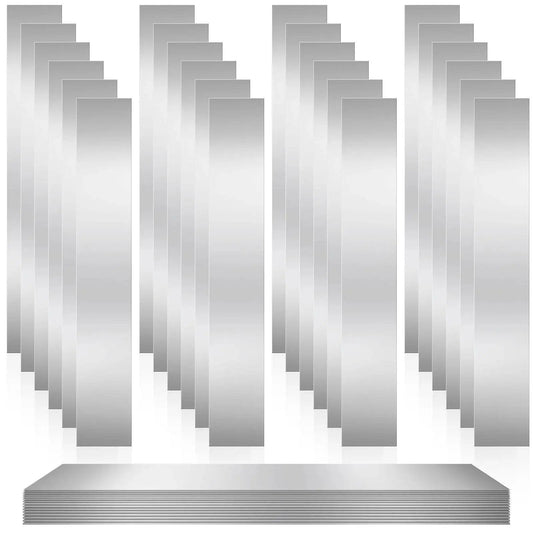 Sturdy 24 Piece 304 Stainless Steel Shim Stock Kit With 1 By 6 Inch Strips Eight Thickness Sizes Gap Filler For Home Improvement Kitchen Trim