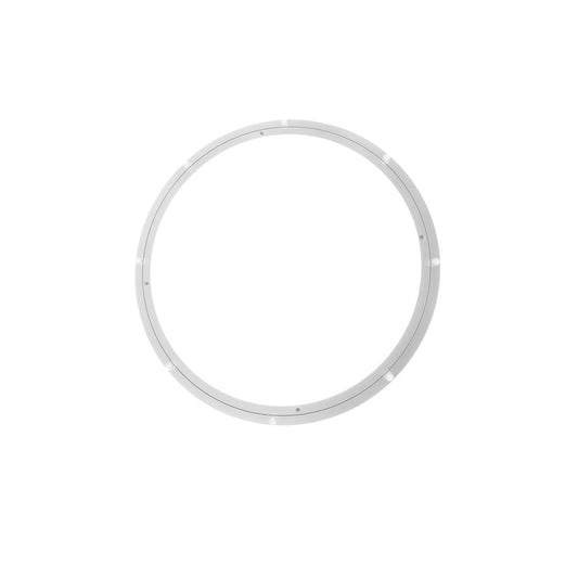 Top view of 24 Inch Aluminum Heavy Duty Lazy Susan Rotating Turntable Bearing Swivel Plate for Dining Tables.