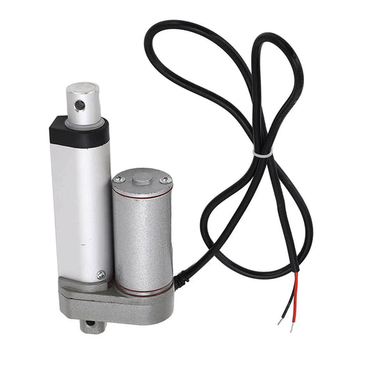 24V DC Linear Actuator With 50mm Stroke 750N Lift IP65 Aluminum Housing White Finish Industrial Grade Replacement Actuator Quiet Motor