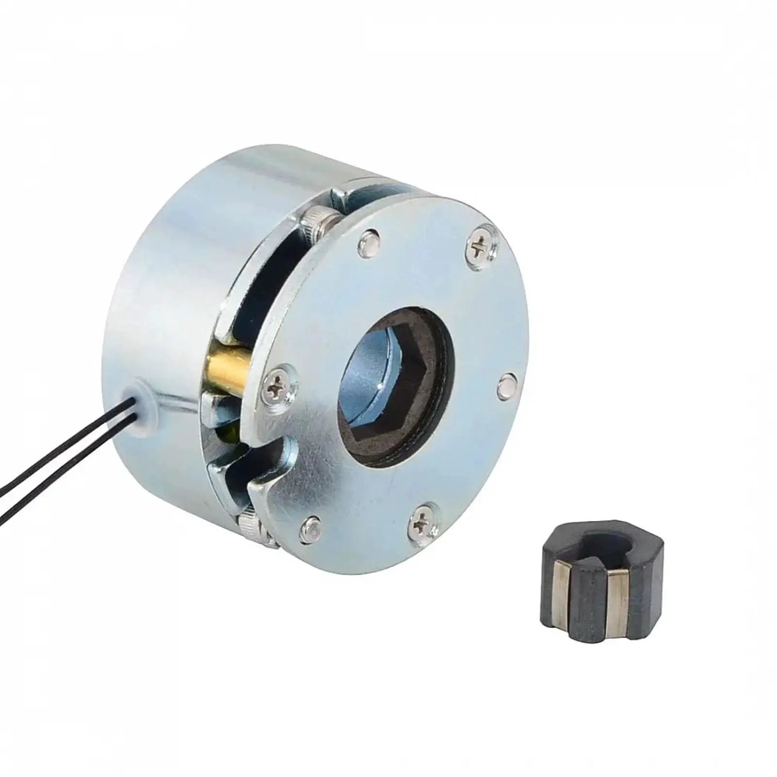 24V Electromagnetic Brake 2 Nm Non Excited SWB03 for Precision Machinery, shown in compact durable design, ideal for CNC and robotics