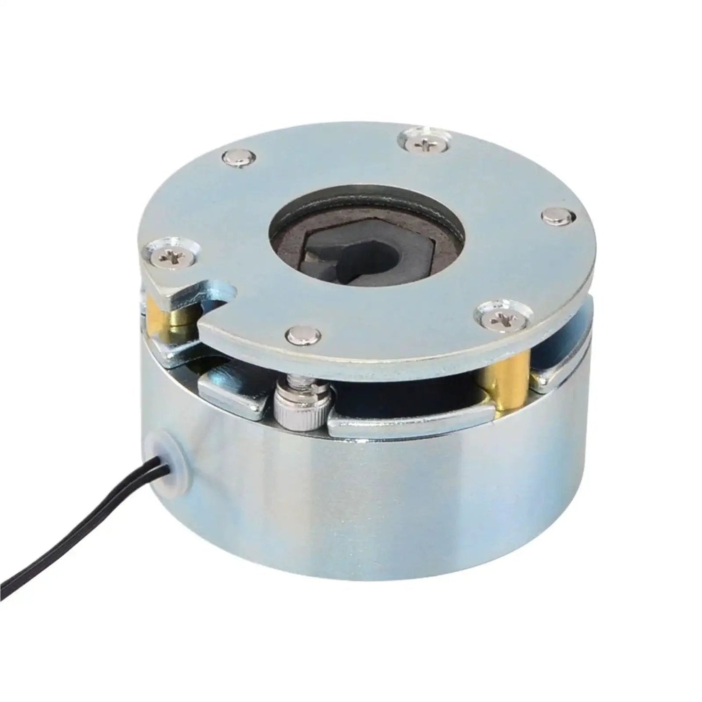 Efficient 24V electromagnetic brake delivers 2.0Nm torque for NEMA 23 and 24 stepper motors with 11.5W brake power, side view