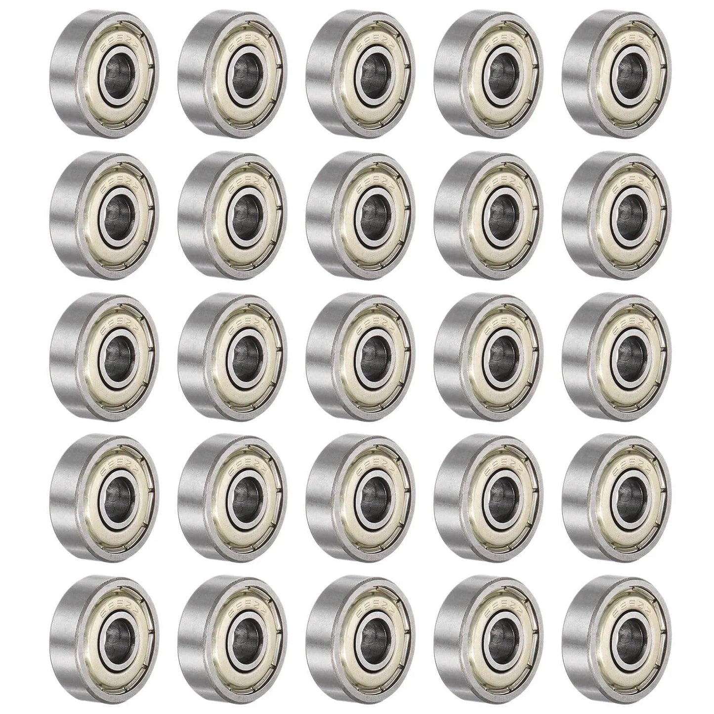 25pcs 625ZZ Deep Groove Ball Bearings 5mm Bore 16mm OD 5mm Thick Carbon Steel Double Shielded ABEC3 Z1 Bearing for Motors