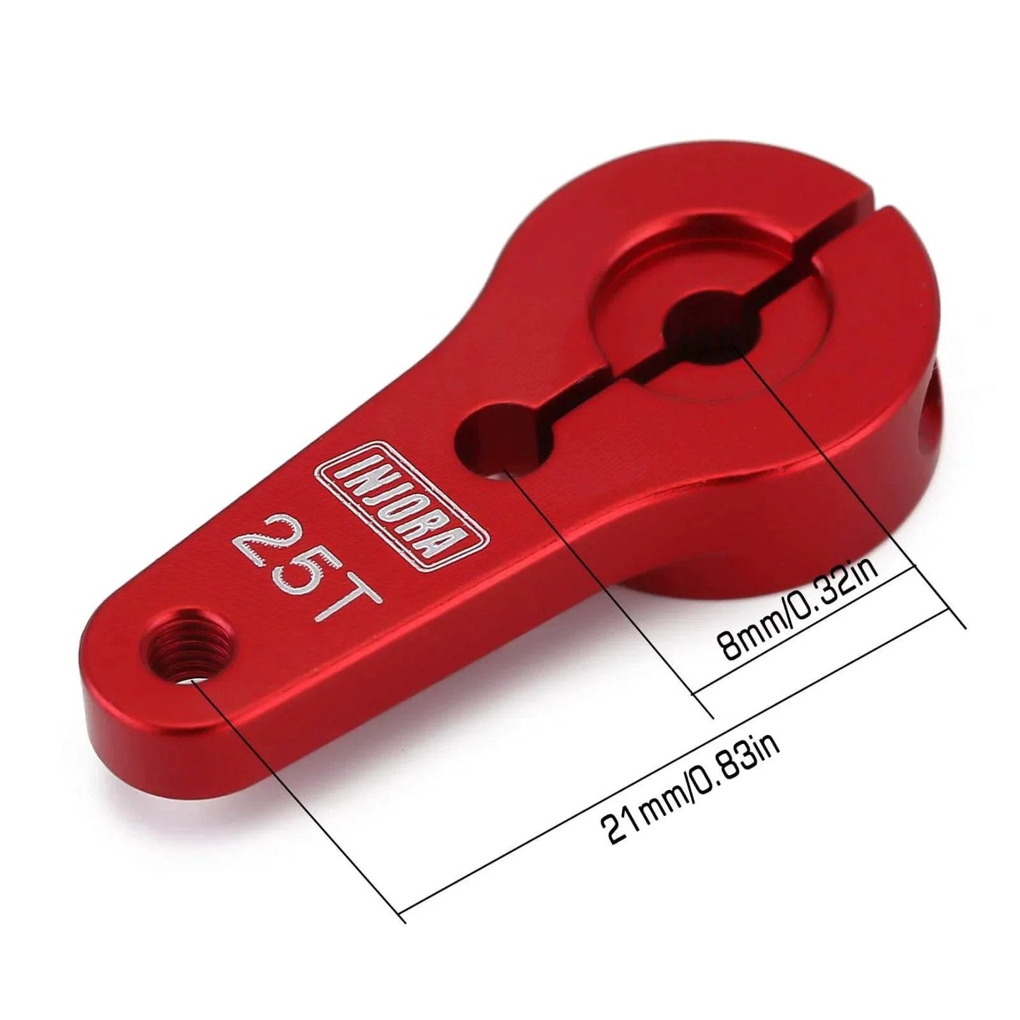Red 25T aluminum servo horn for 22KG Low Profile Digital Servo and 25T Servo Horn for 1/10 RC Car Robot Model Upgrade.