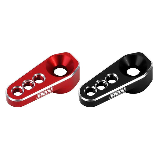 25T Servo Horn Upgrade For 1/18 TRX4M Stock Servo Featuring Aluminum CNC Machined Construction Black And Red Anodized Finish