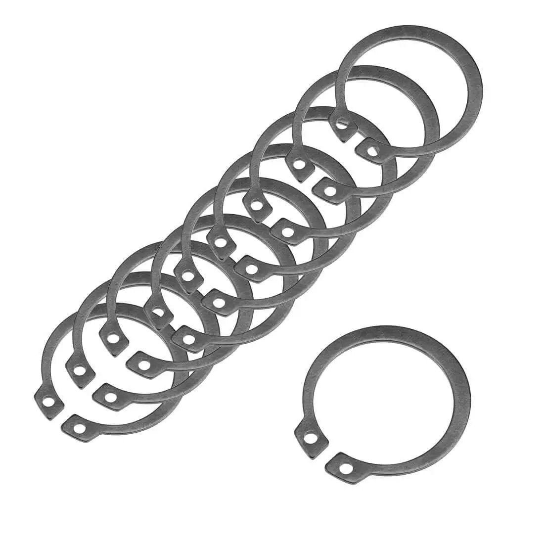 Heavy Duty 29mm External Circlips C Clip Retaining Rings Set of 50 in 65Mn Steel for Shafts and Grooves Tough Snap Ring Retainers