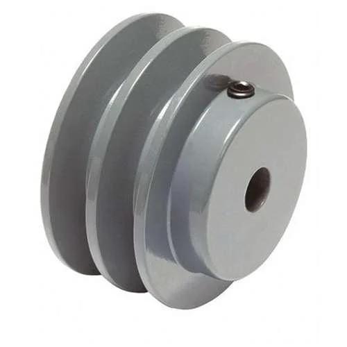 2AK-20 1/2" Bore Solid Sheave Pulley - 2" OD , Hex set screws 2-Groove for V-belts 4L, 3L 2AK (OD 2"- ID 1/2")