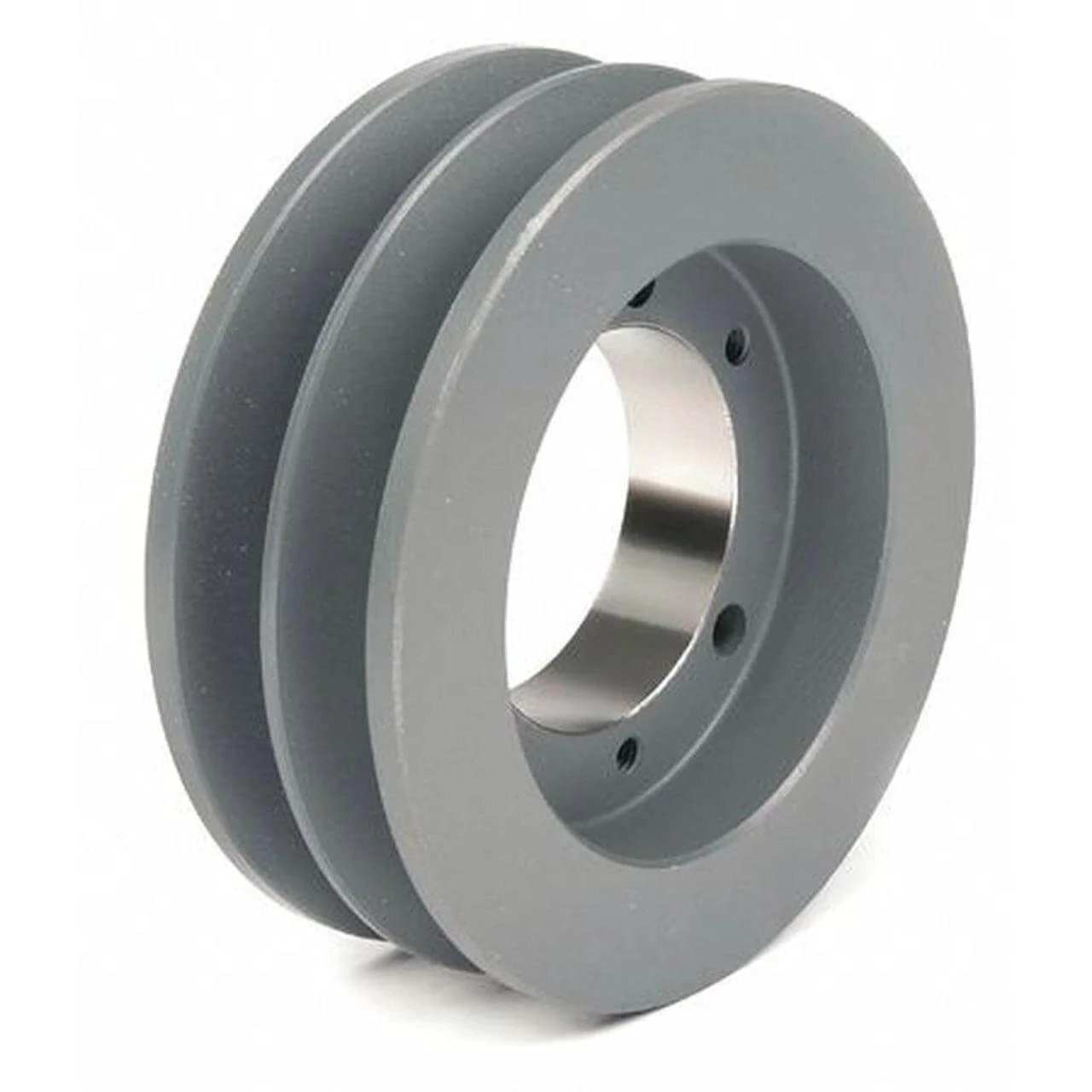 2AK46 H Bushing Solid Sheave Pulley - 4.6" OD Double Groove Pulley 2AK46H for V-belts 4L, A, AX, 2AK46H (OD 4.6" )