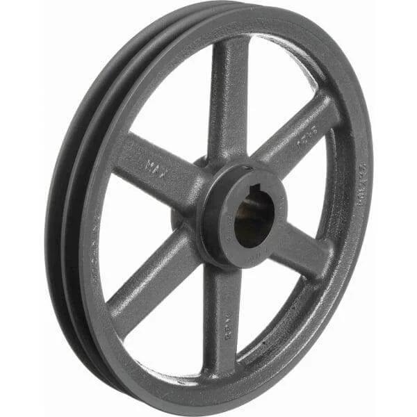 2BK105 1" Bore Sheave Pulley - 10.25" OD , Hex set screws 2-Groove for V-belts 5L, 2BK105-1"inch