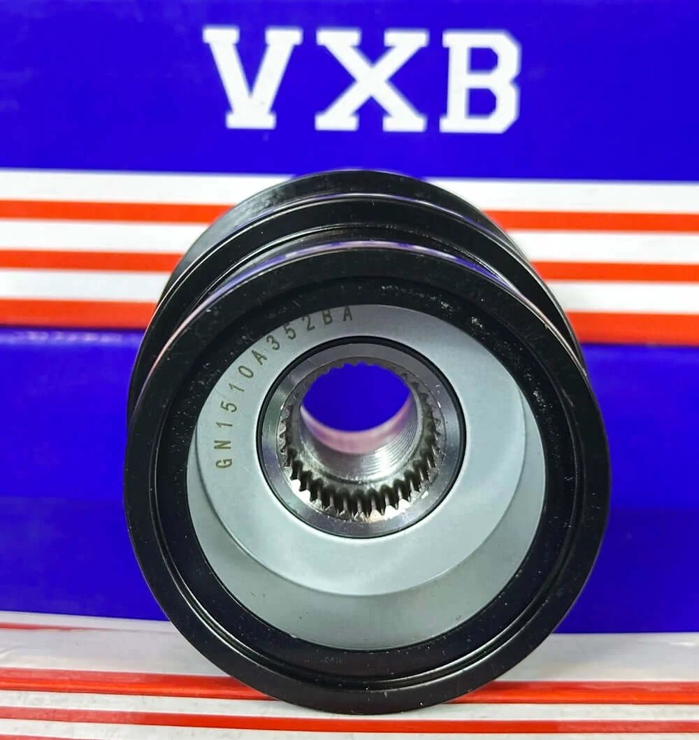 GN1510A352BA Alternator Clutch Pulley Bearing for Ford Focus 2019 2020 2021 front view showing the pulley and inner gear.