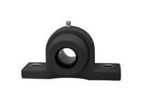 3/4 in Set Screw Pillow Block Bearing Insert with Open Cover, Stainless Housing and Black Set-Screw Insert, Corrosion-Resistant Ball Bearing Mount for 3/4 in Shaft, 12-Pack MUCPPL204-12CB for Linear Slide Units