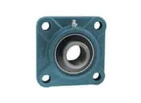 Front view of 1-3/16 in Heavy Set-Screw 4-Bolt Flange Unit UCF306-19, single flanged bearing housing for sealed ball bearing applications.