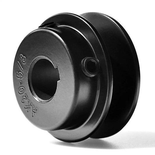 2 Inch Outer Diameter V Belt Pulley With 5/8 Inch Fixed Bore Single Groove For V Belt Sections 3L 4L A AX Cast Iron No Bushing Required