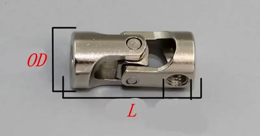 2mm to 3/32" - Miniature Cardan Joint Coupling 2mm-3/32" - Set Screw M3