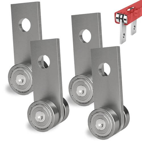 2pcs Bearing Trolley Assembly with 2 Wheel Rollers for 1-5/8 Inch or Taller Strut Channel Solid Steel Construction Using S6200Z Bearings