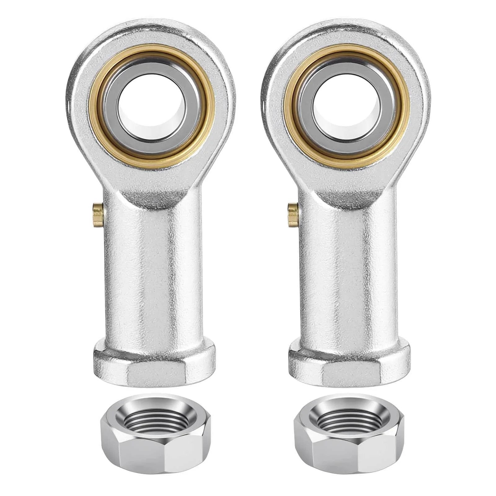 2pcs PHSB8 Rod End Bearing with 1/2 Inch Bore and 1/2-20 Left Hand Female Thread, Pre Lubricated Heim Joint with Jam Nuts