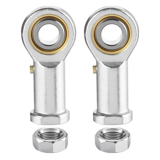 2pcs PHSB8 Rod End Bearing with 1/2 Inch Bore and 1/2-20 Left Hand Female Thread, Pre Lubricated Heim Joint with Jam Nuts
