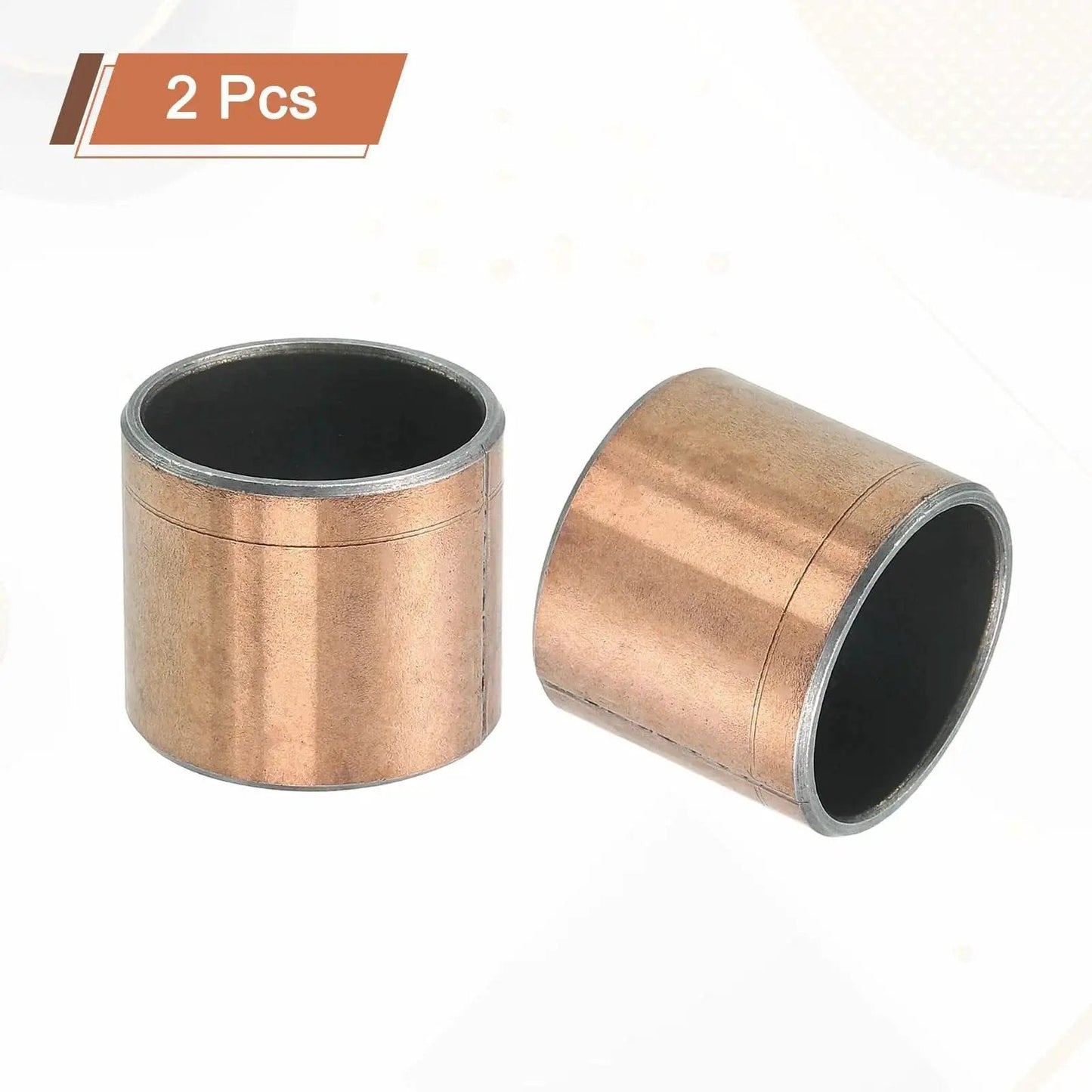 2 Pcs Sleeve Bearing With 7/8 Inch Bore, 1 Inch Outer Diameter And 7/8 Inch Length, Self Lubricating Oilless Bushings
