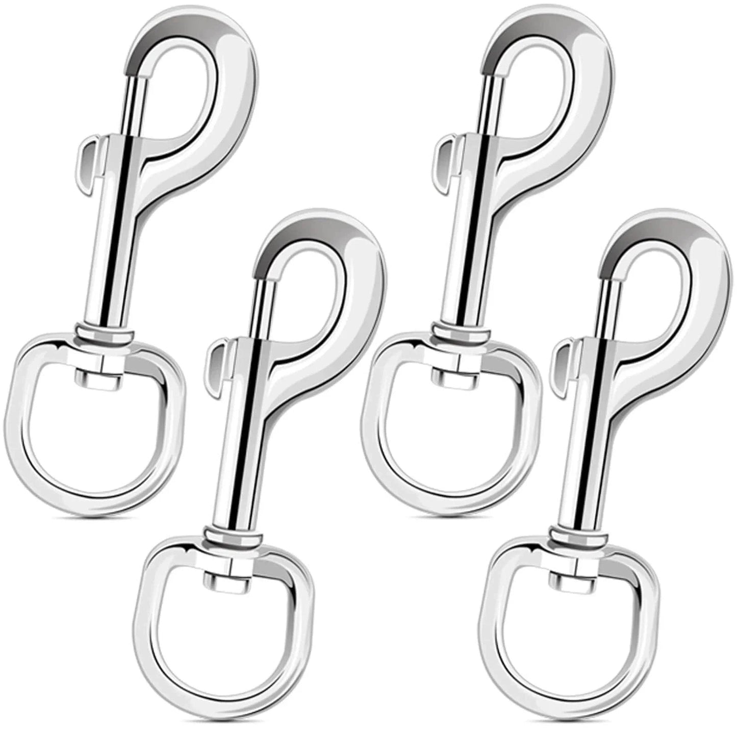 3.5 Inch Swivel Eye Bolt Snap Hooks 154 Lbs Load Capacity Zinc Alloy Heavy Duty Single Ended Flag Clips With 360 Degree Swivel Trigger Lock For Marine Saltwater And Outdoor Ropes Cables And Tarp Applications