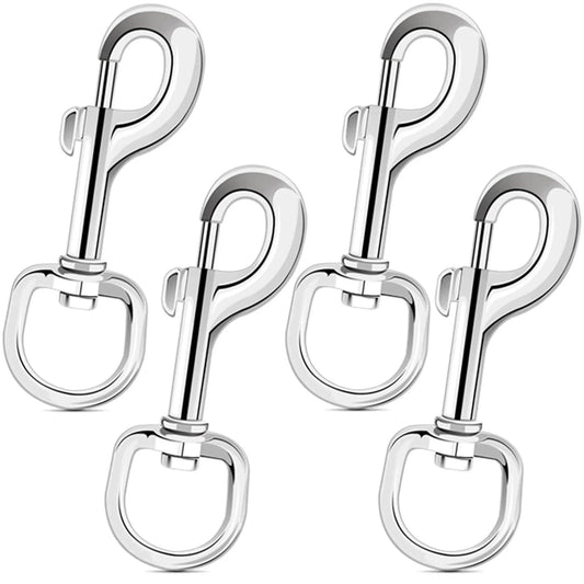 3.5 Inch Swivel Eye Bolt Snap Hooks 154 Lbs Load Capacity Zinc Alloy Heavy Duty Single Ended Flag Clips With 360 Degree Swivel Trigger Lock For Marine Saltwater And Outdoor Ropes Cables And Tarp Applications