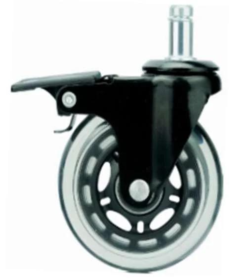 3" Caster Wheel 99 Lbs - Brake PU Stem