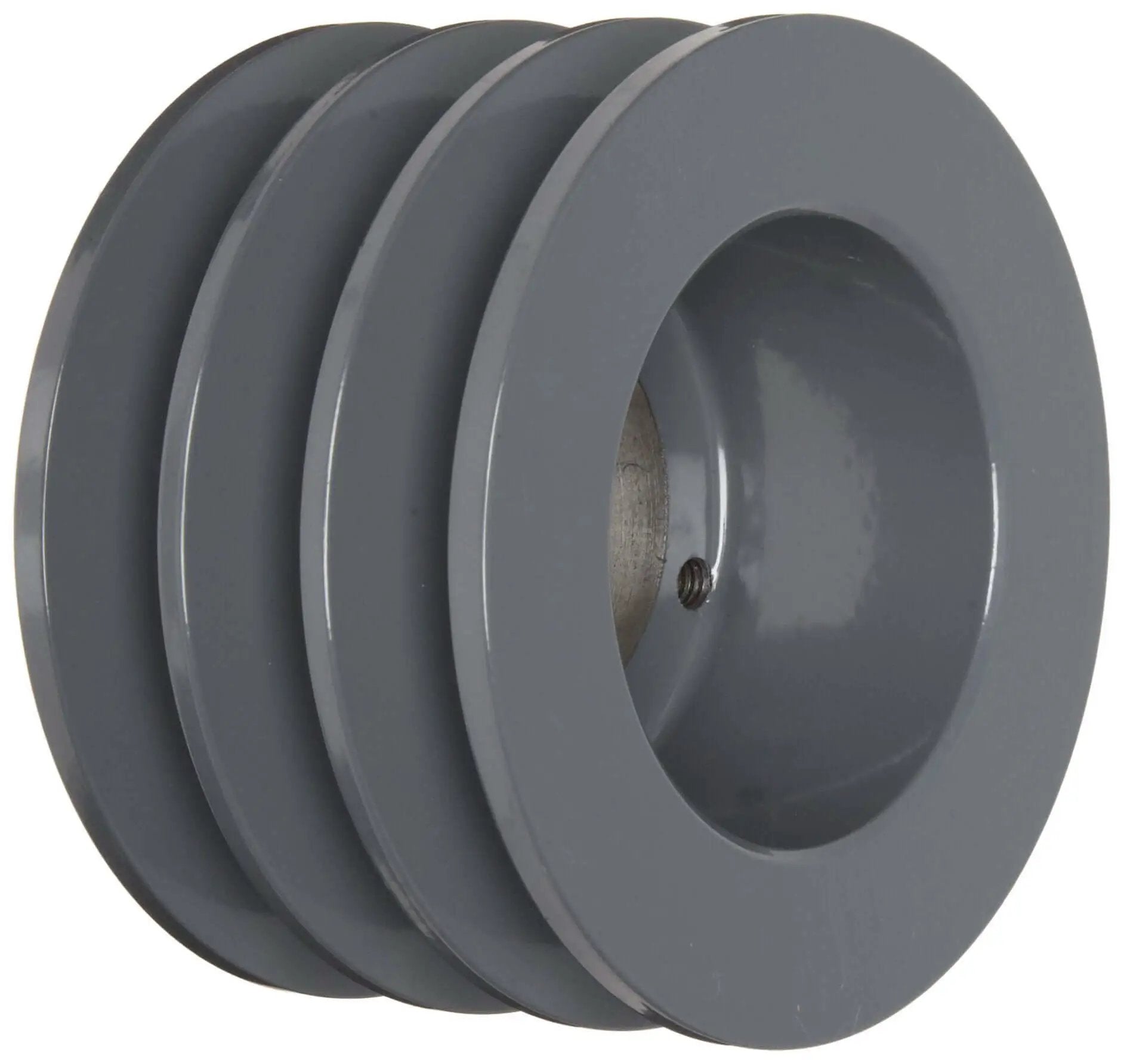 Heavy Duty Classical V Belt Sheave For B Belts With Three Grooves Ductile Iron Construction 3.95 Inch Outside Diameter SH Bushing Required
