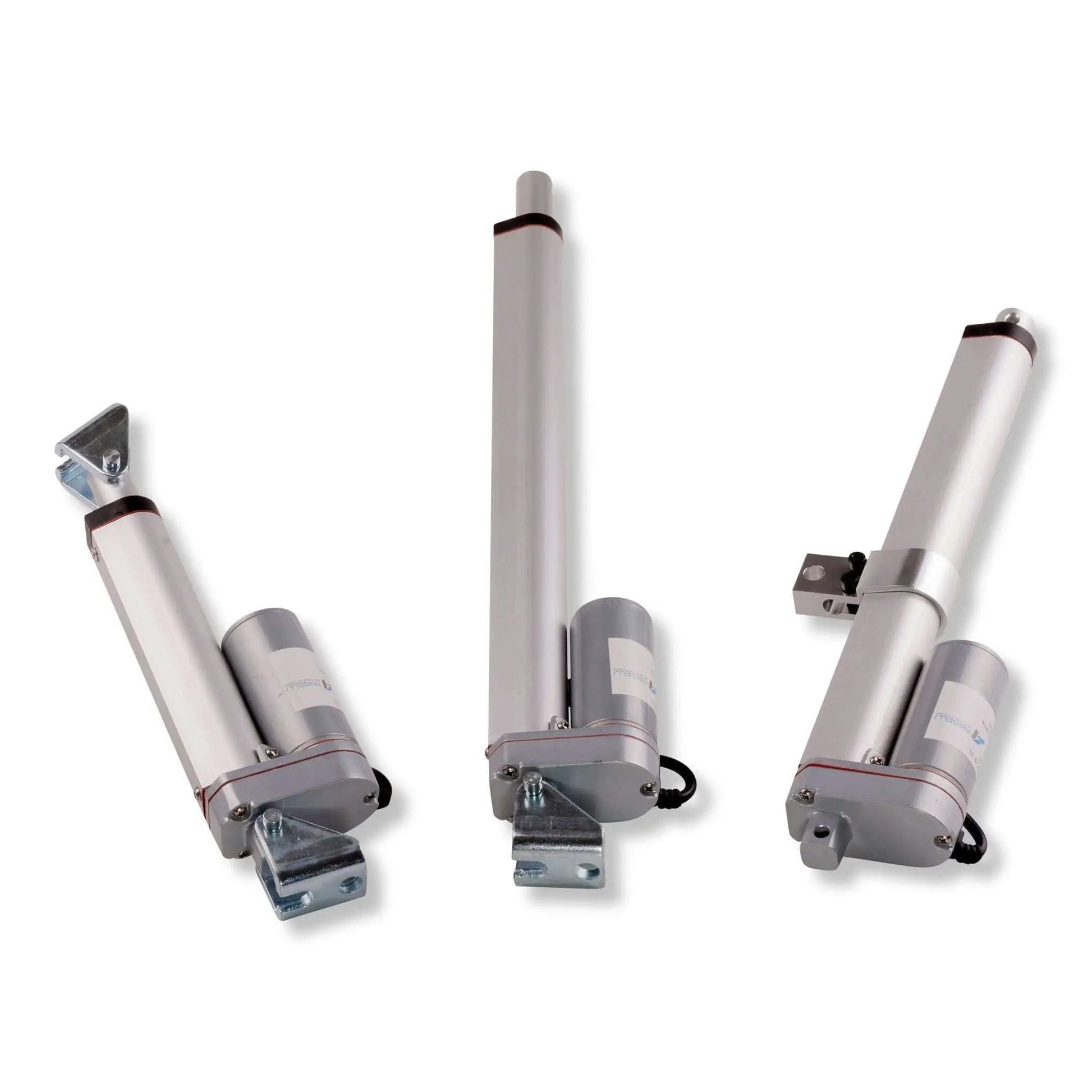 Three 3 Inch Stroke Light Duty Linear Actuators With 200 Lbs Dynamic Force And 400 Lbs Static Capacity 12V DC IP54 Rated